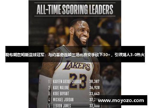 勒布朗詹姆斯蓝球冠军：与约基奇连续三场比赛交手砍下30+，引领湖人3-0热火